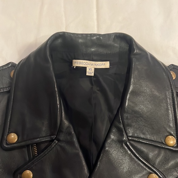 Rebecca Minkoff Blk. Leather Jacket Sz. XS - Picture 4 of 7
